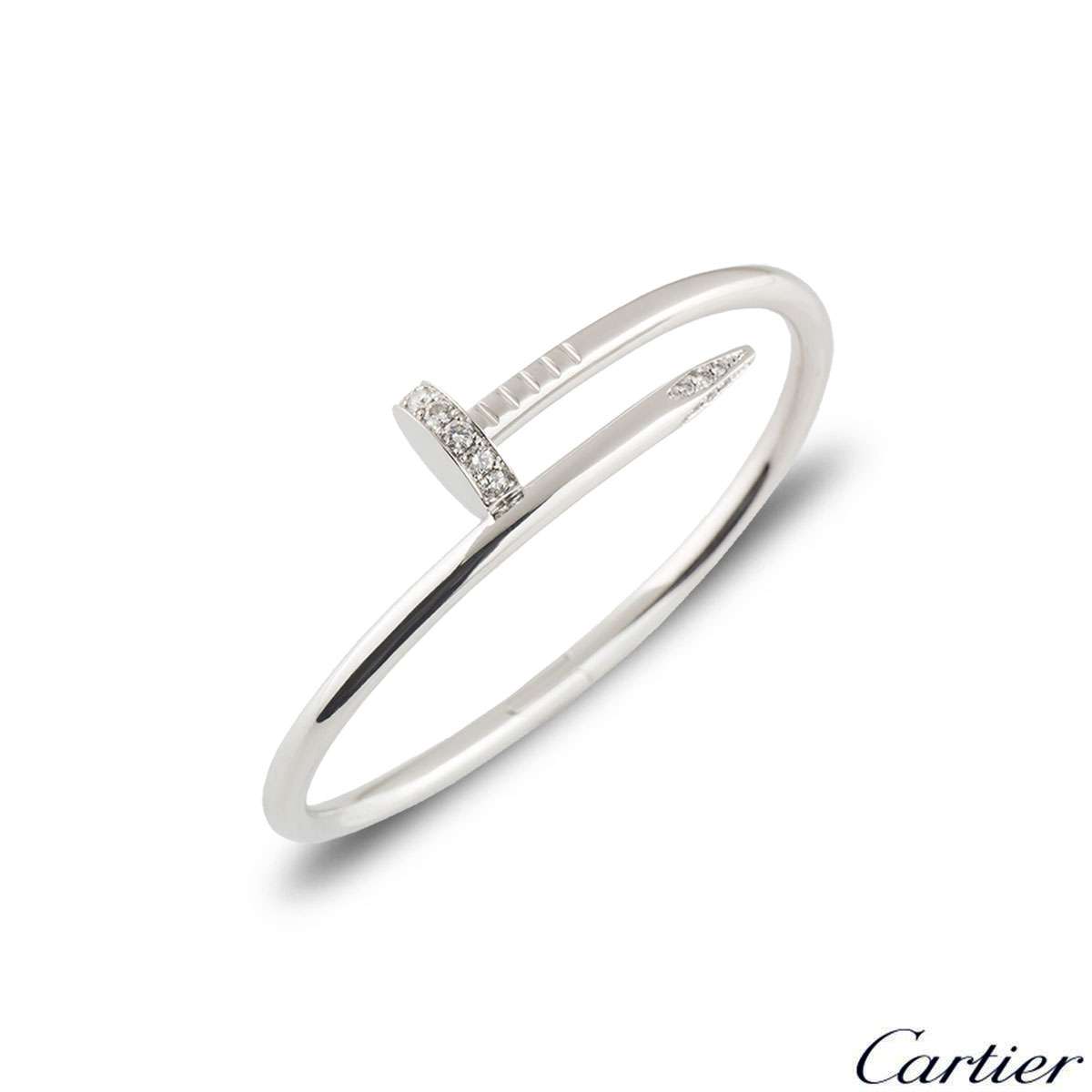 white gold cartier nail bracelet